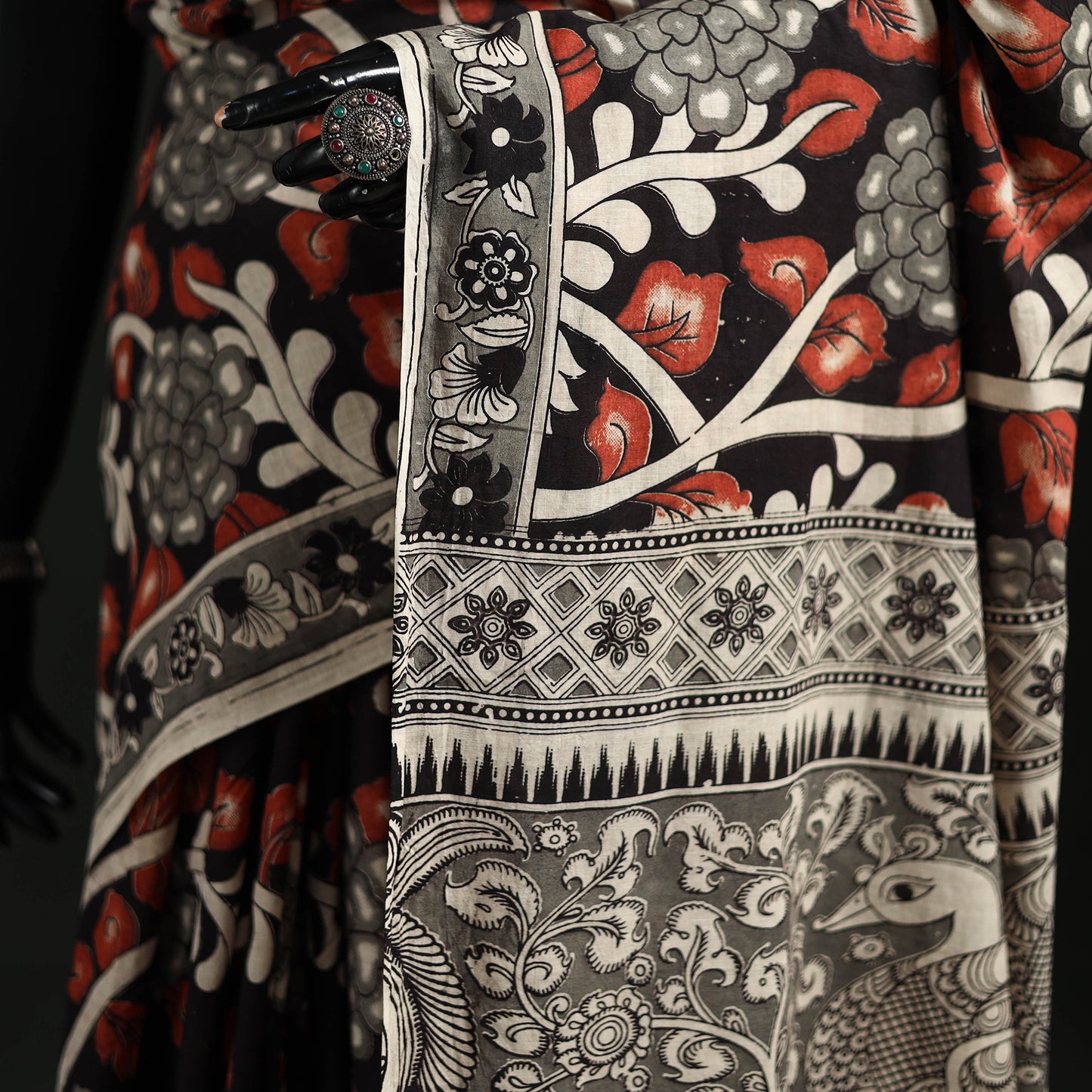 Kalamkari Printed Cotton Saree 07