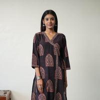 Block Printed Cotton Straight Ajrakh Kurta 36