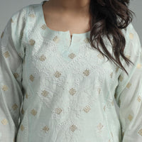 chikankari embroidered kurta 