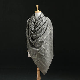 Ajrakh Hand Block Print Natural Dyed Handwoven Acrylic Wool Shawl 23