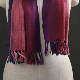 Multicolor - Double Shade Kumaun Handwoven Pure Merino Wool Stole 134