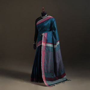 Star Flower Buti Jacquard Pure Handloom Cotton Saree 11