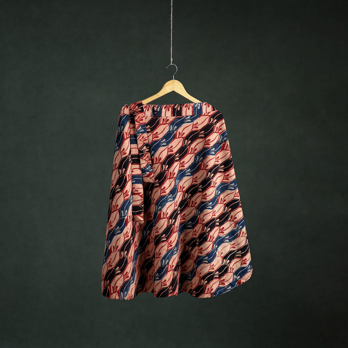 Ajrakh Hand Block Print Cotton Wrap Around Skirt 02