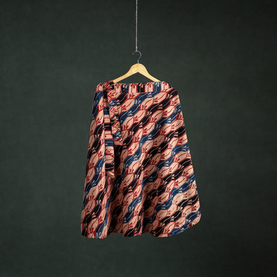 Ajrakh Hand Block Print Cotton Wrap Around Skirt 02