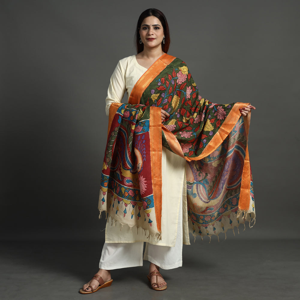 kalamkari handpainted dupatta