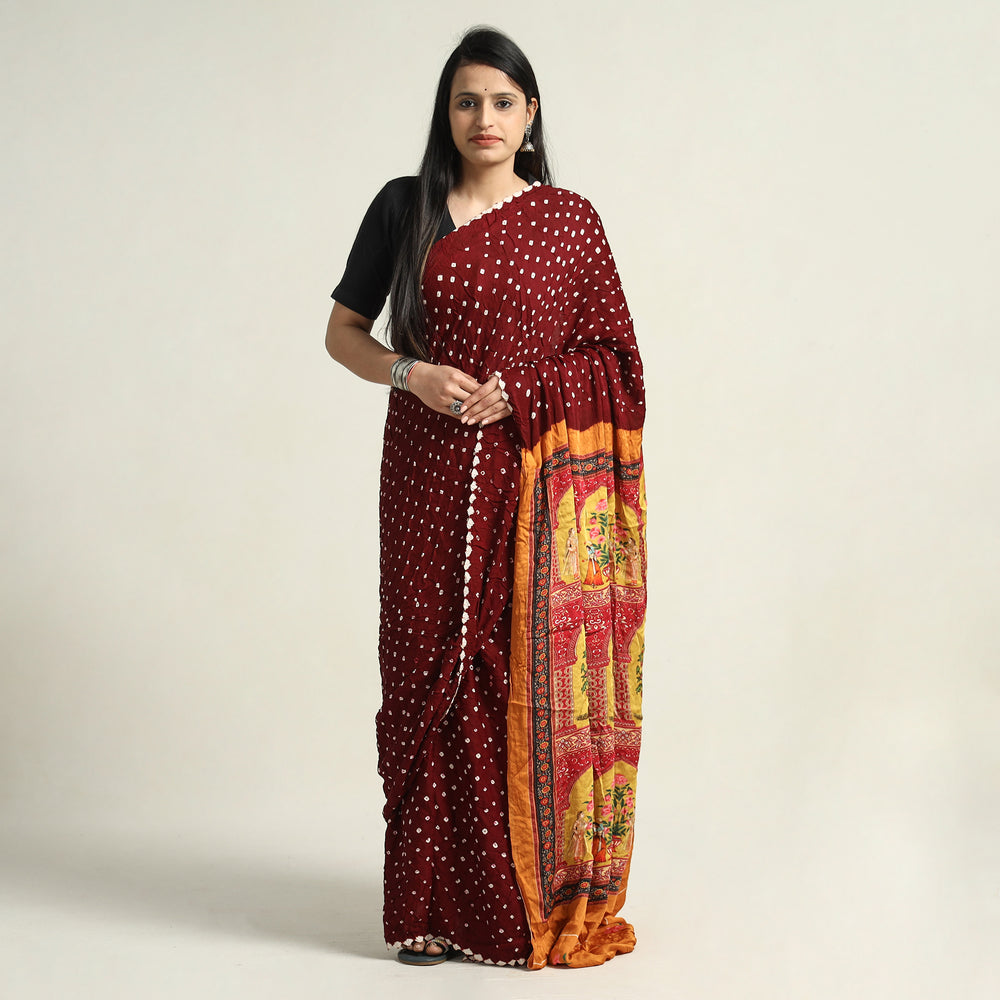 bandhani saree