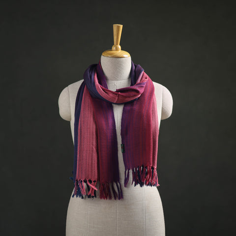 Multicolor - Double Shade Kumaun Handwoven Pure Merino Wool Stole 134