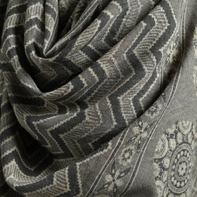 Ajrakh Hand Block Print Natural Dyed Handwoven Acrylic Wool Shawl 23