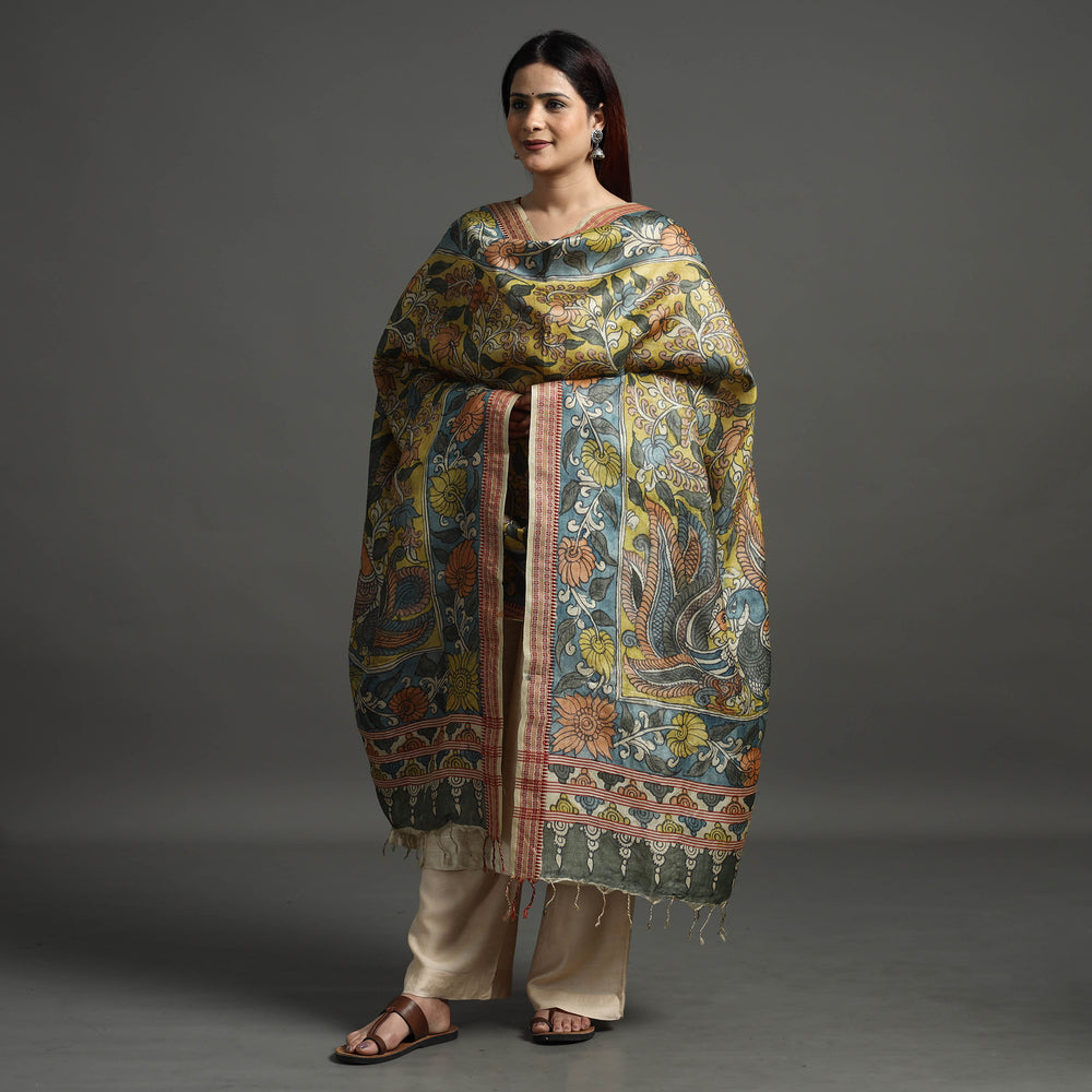 kalamkari silk dupatta