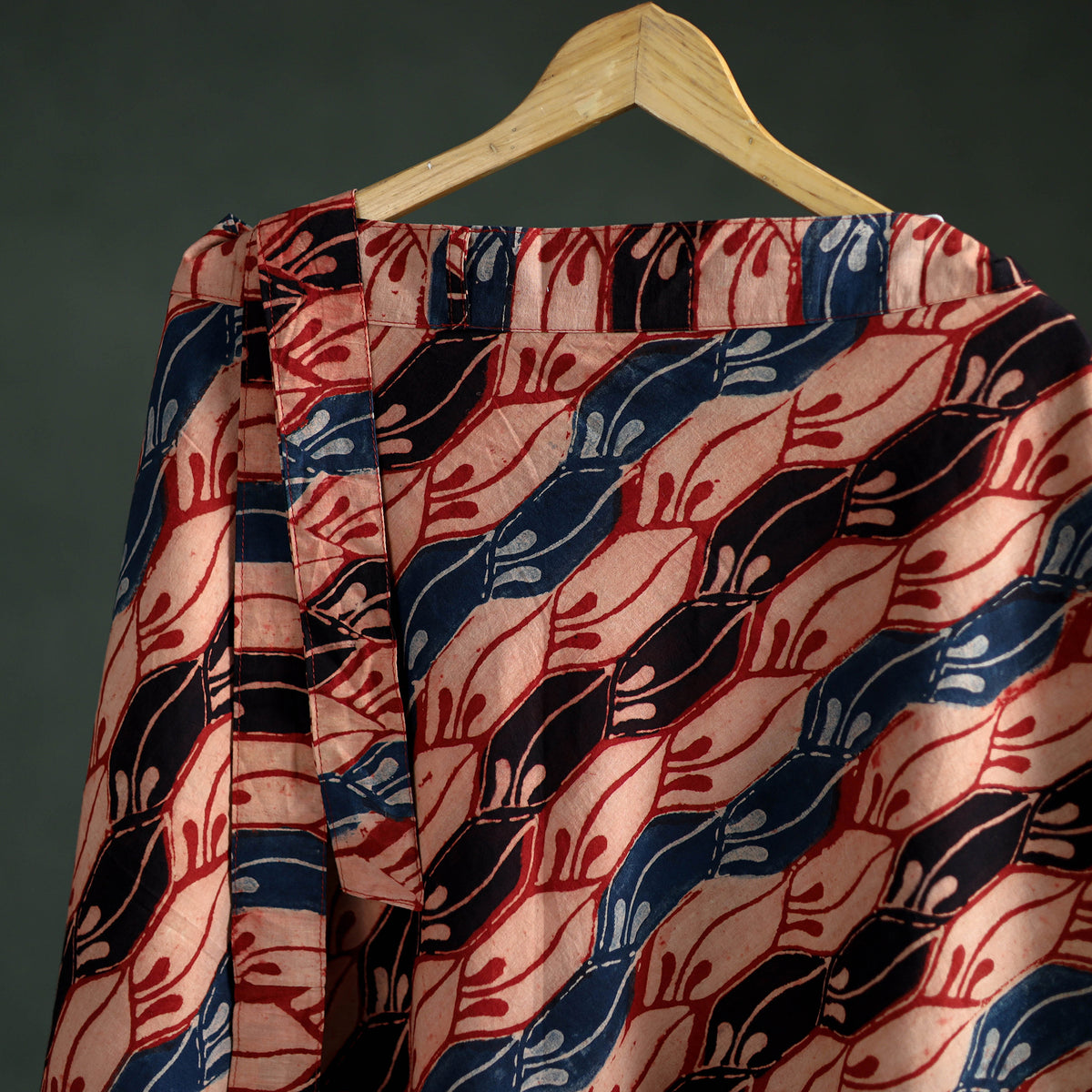 Ajrakh Hand Block Print Cotton Wrap Around Skirt 02