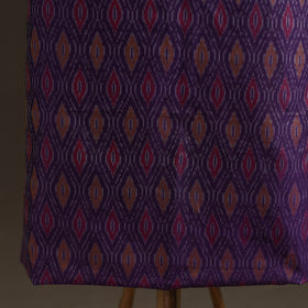 Purple - Pochampally Ikat Handloom Sico Unstitched Dress Material: Kurta with Mulberry Silk Dupatta 43