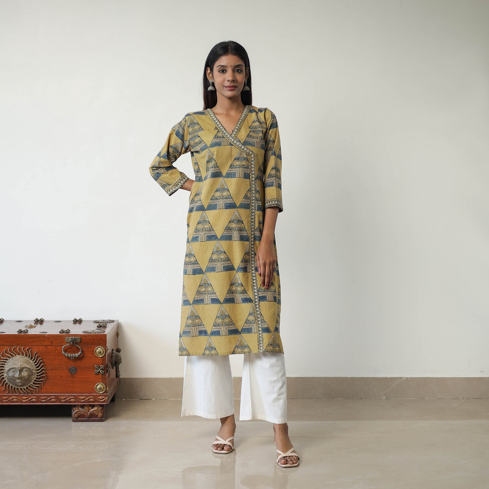 Block Printed Cotton Straight Ajrakh Kurta 35