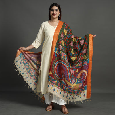 kalamkari handpainted dupatta