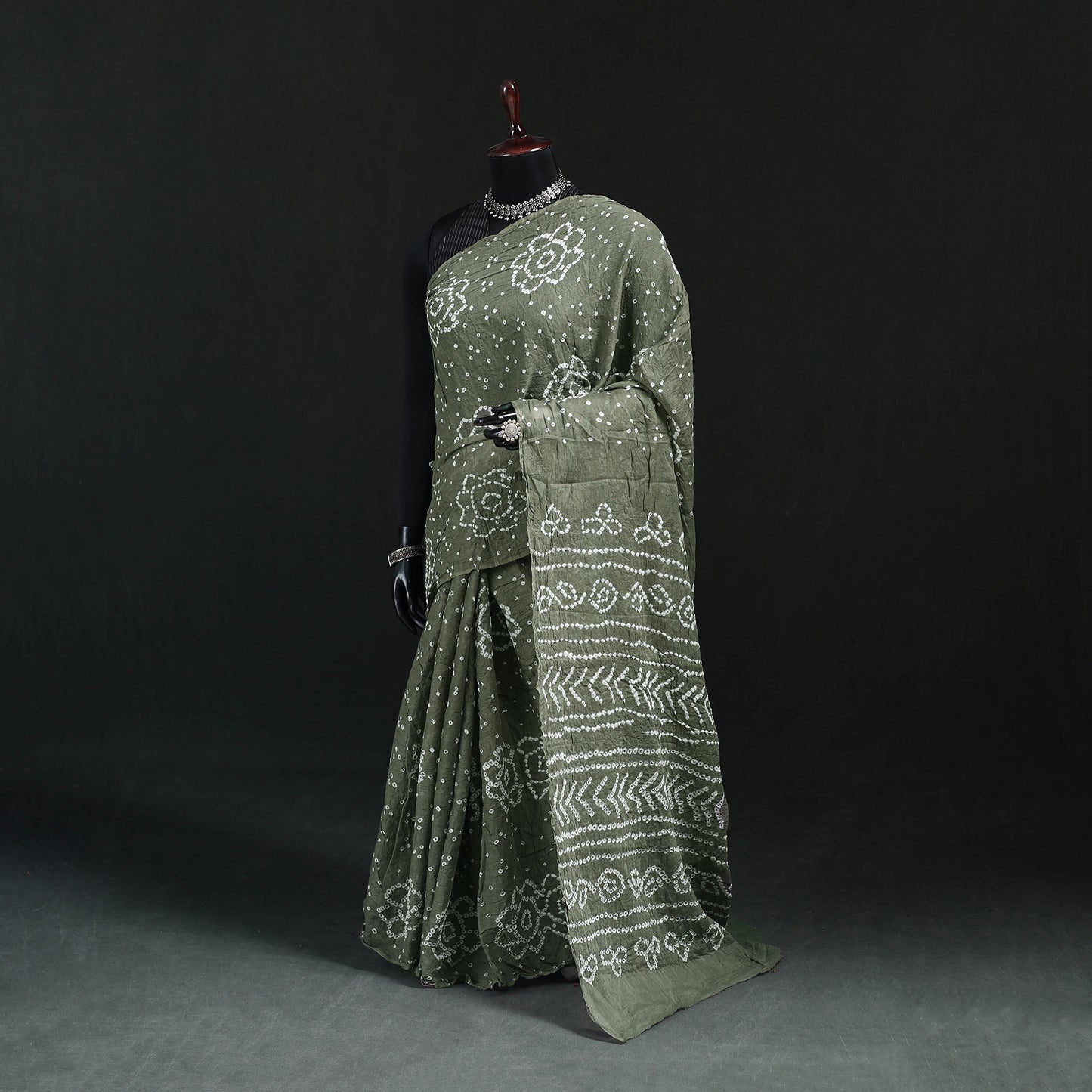 Kutch Bandhani Tie-Dye Cotton Saree 58