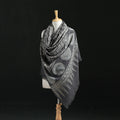 Ajrakh Hand Block Print Natural Dyed Handwoven Acrylic Wool Shawl 24