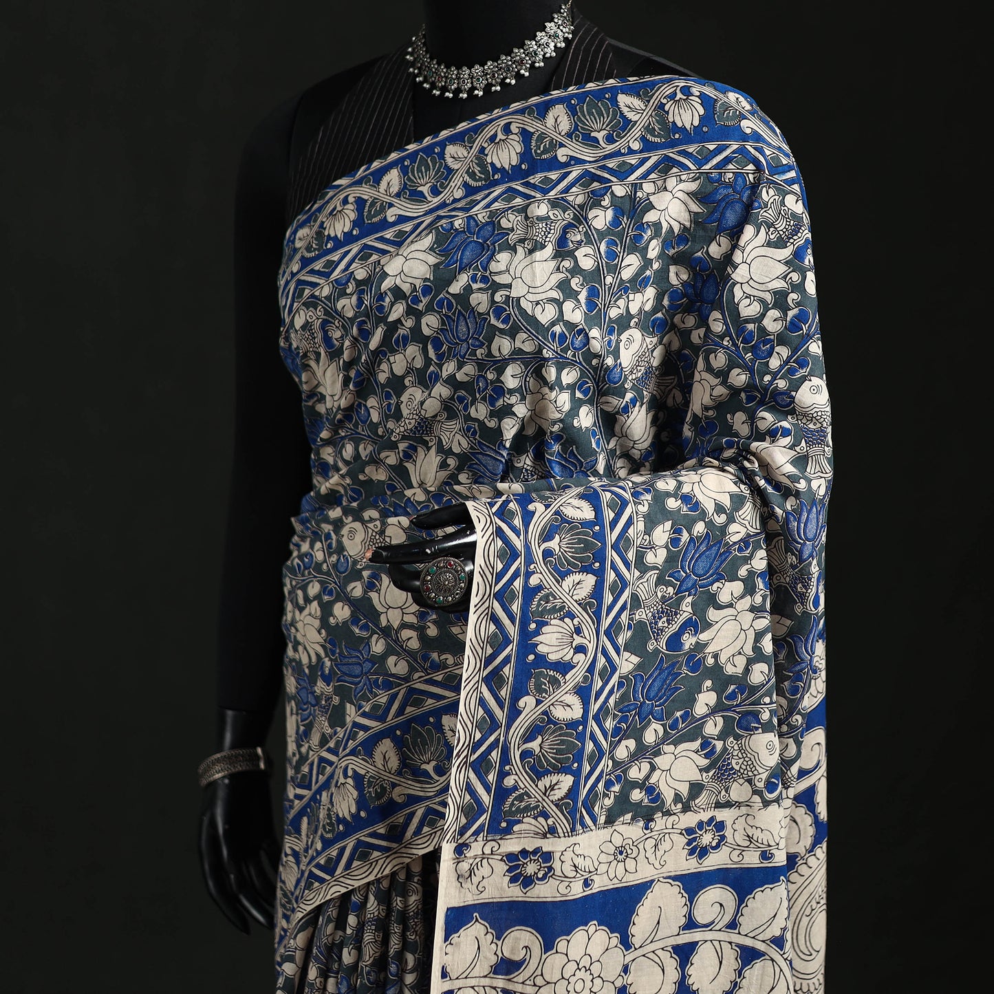 Kalamkari Printed Cotton Saree 08