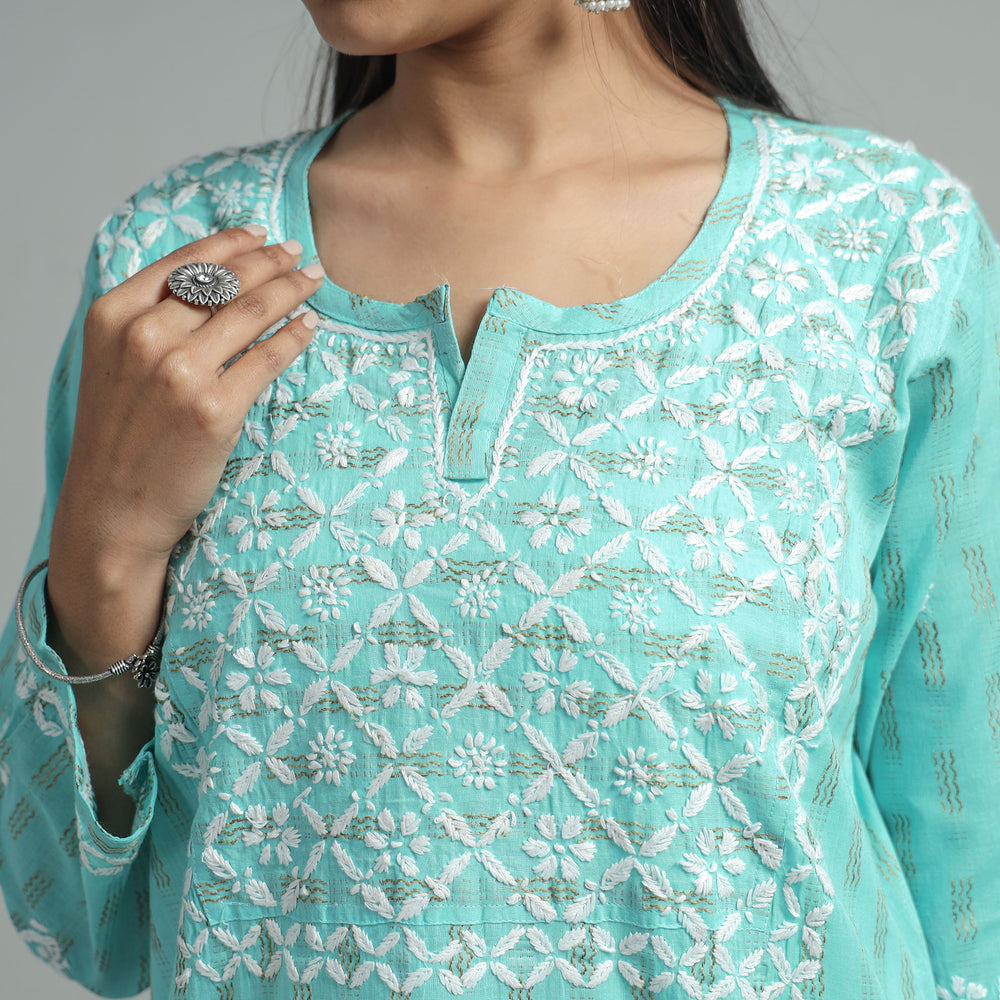 chikankari embroidered kurta