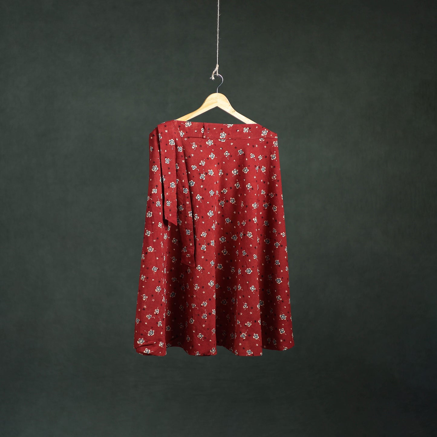 Ajrakh Hand Block Print Cotton Wrap Around Skirt 25