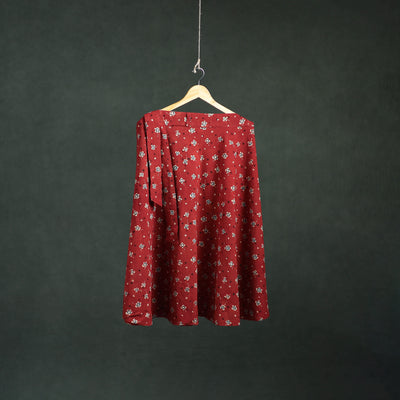 Ajrakh Hand Block Print Cotton Wrap Around Skirt 25