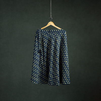 Ajrakh Hand Block Print Cotton Wrap Around Skirt 04