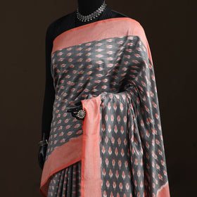Pochampally Ikat Weave Mercerised Cotton Saree 05