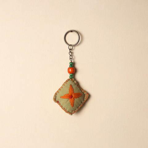 Handcrafted Phulkari Embroidered Keychain 08