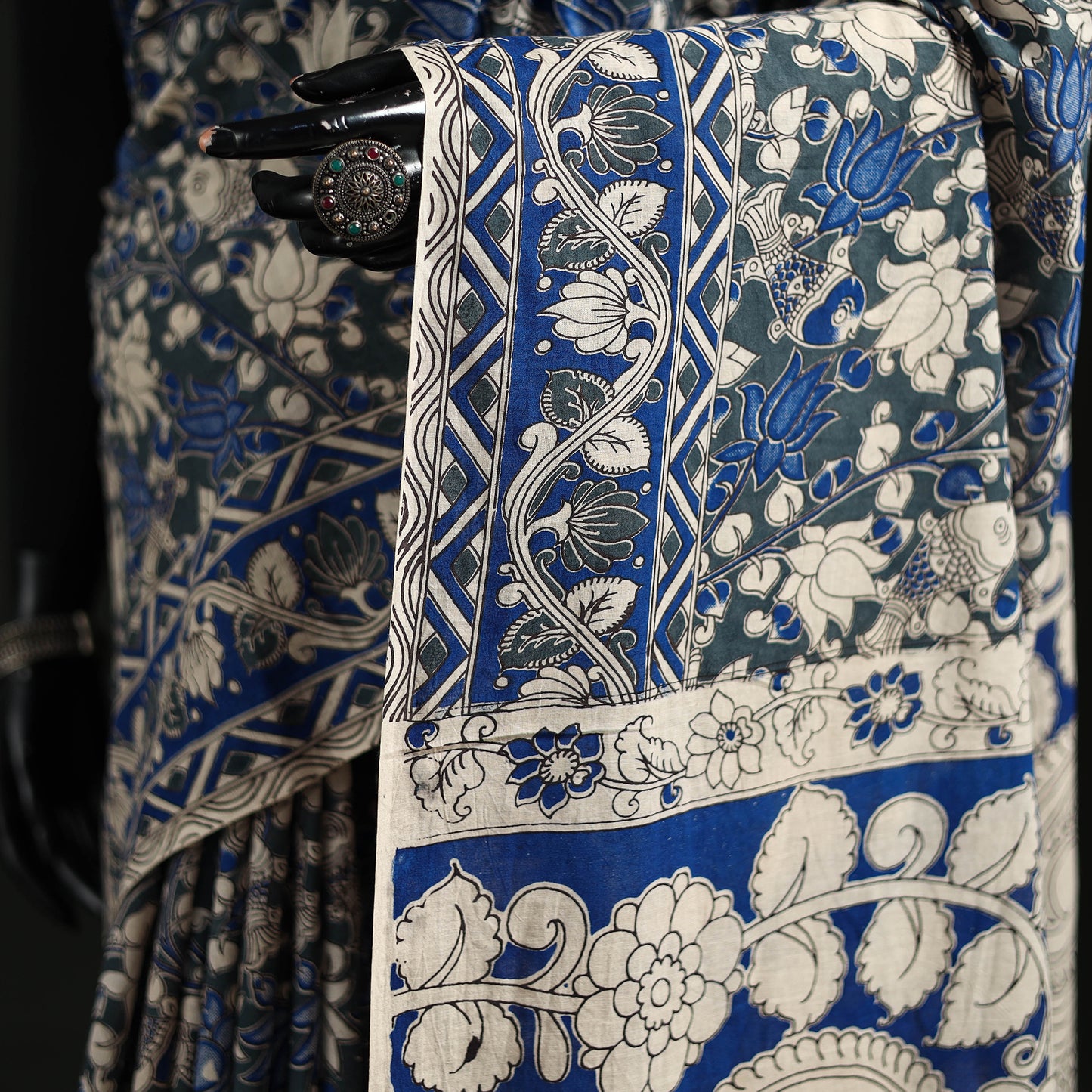Kalamkari Printed Cotton Saree 08