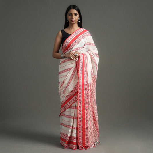 Red - Begampuri Handloom Cotton Saree