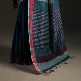 Star Flower Buti Jacquard Pure Handloom Cotton Saree 11