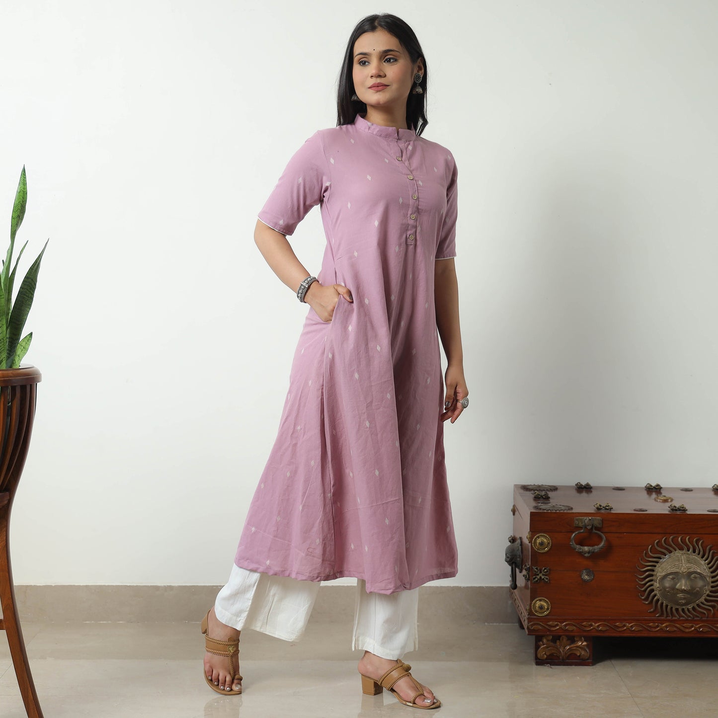 jacquard kurta