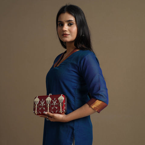 Chikankari Embroidery Clutch / Sling Bag