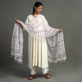  Block Printed Kota Doria Cotton Sanganeri Dupatta