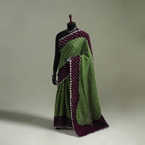 Kutch Tie-Dye Bandhani Cotton Saree with Blouse Piece 46