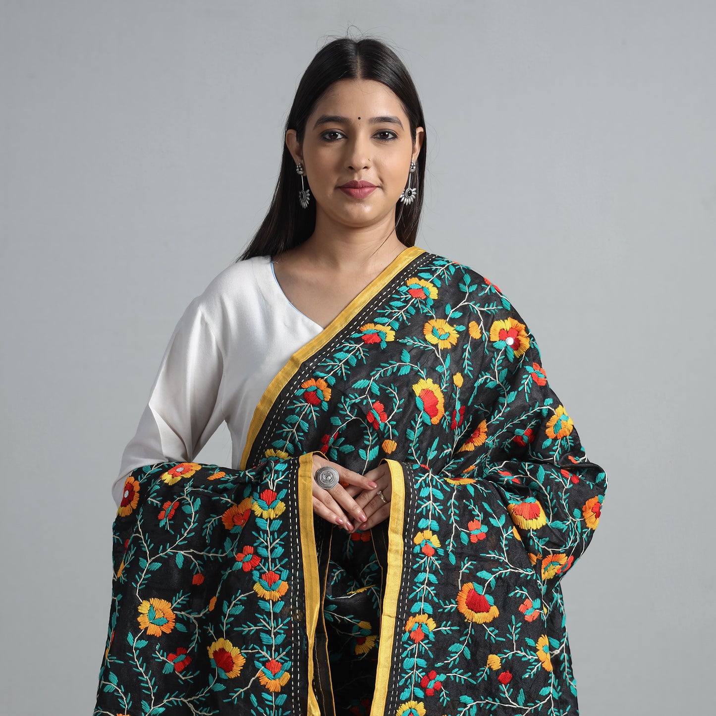 Phulkari Embroidered Dupatta