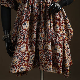 Natural Dyed Hand Block Kalamkari Print Cotton Kaftan (Medium) 113