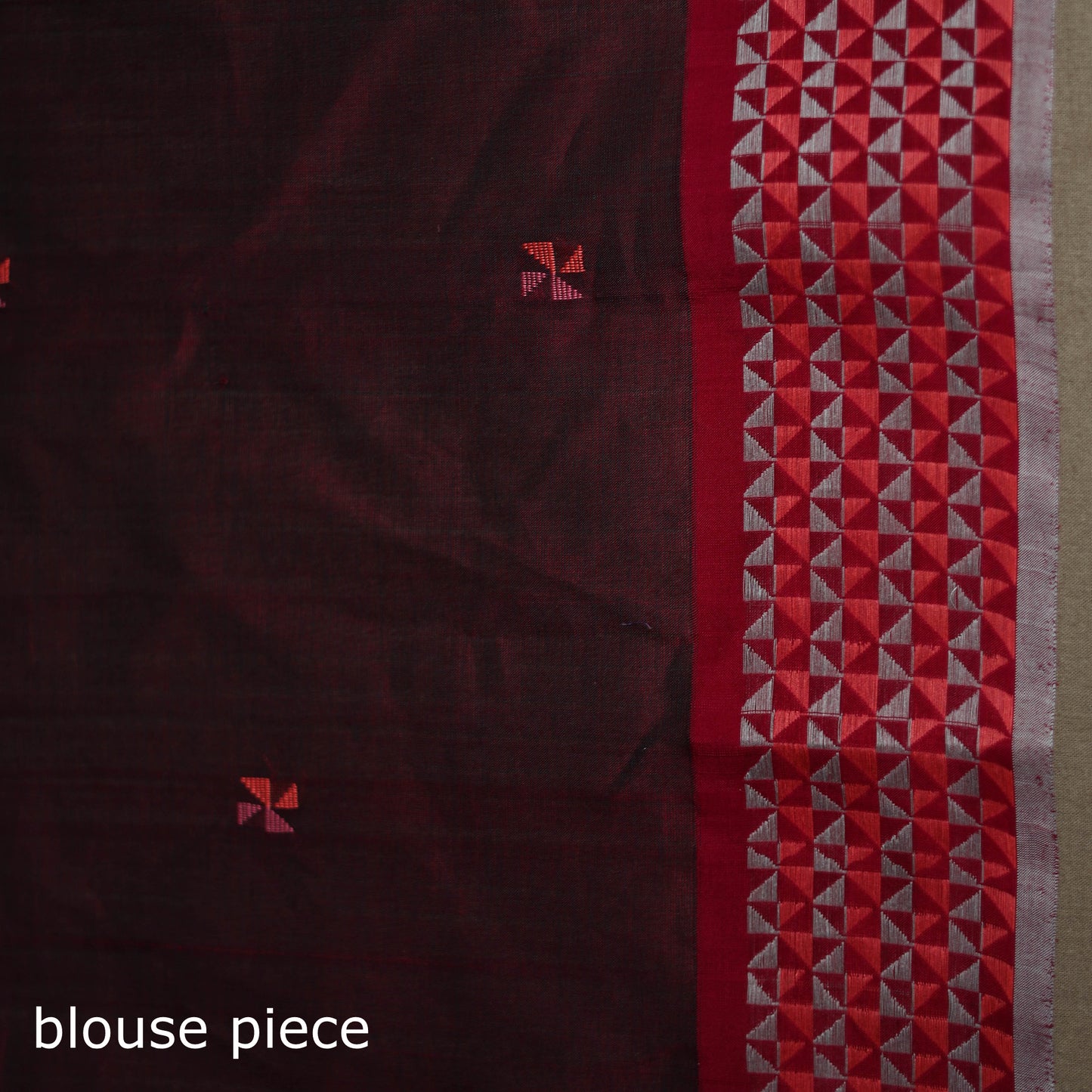 Star Flower Buti Jacquard Pure Handloom Cotton Saree 11