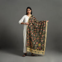 Mangalagiri Cotton Handpainted Pen Work Kalamkari Dupatta 07