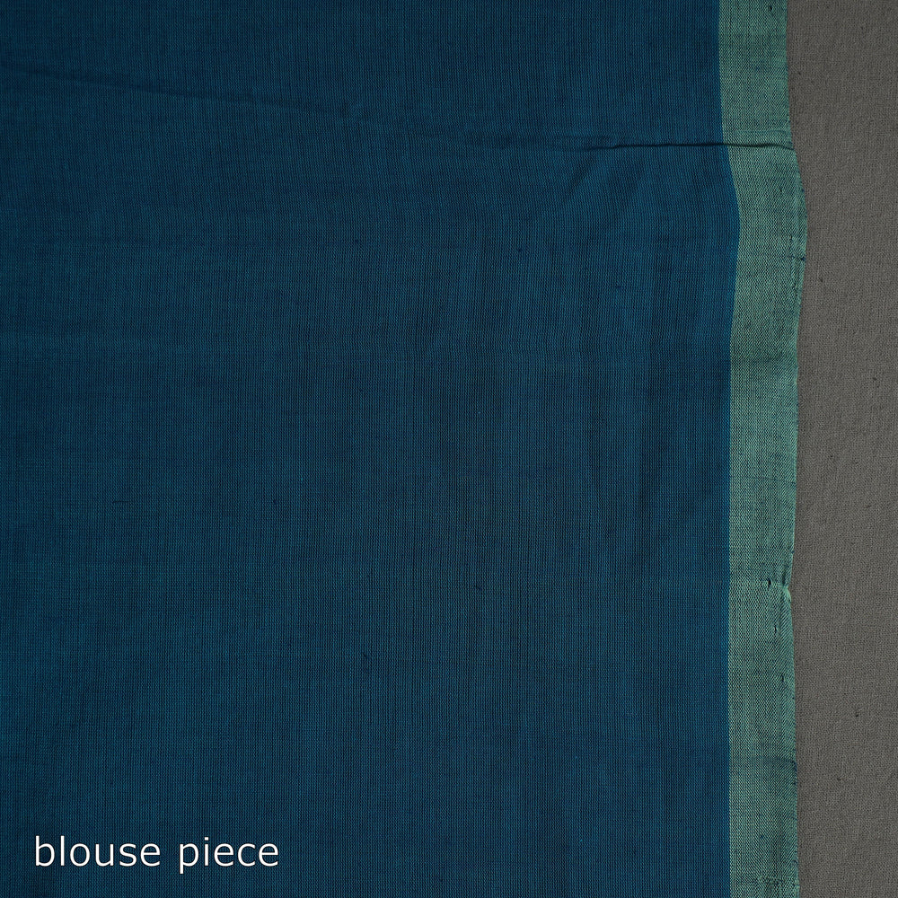 Green - Zari Stripes Turned Weft Bars Cotton Handloom Saree 67