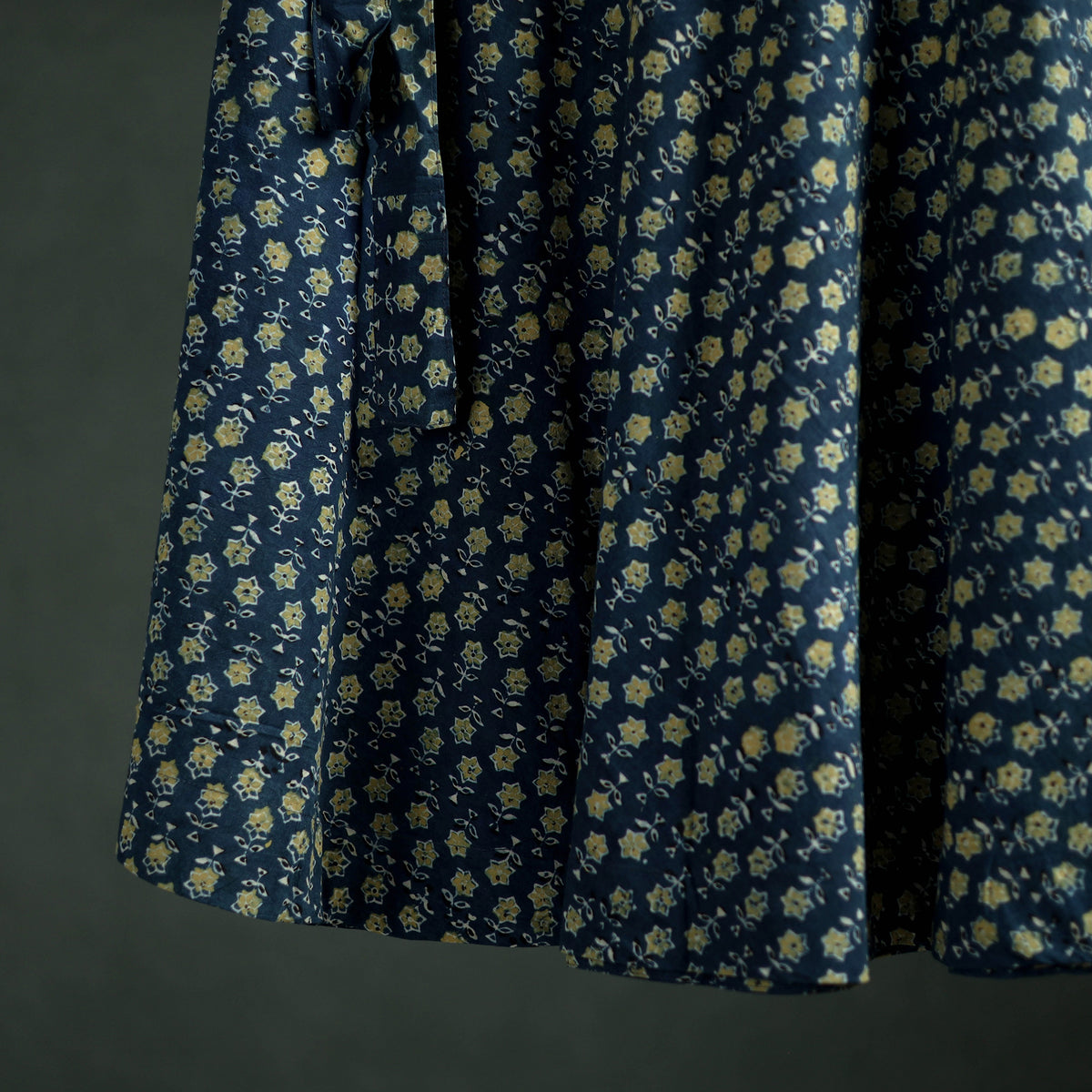 Ajrakh Hand Block Print Cotton Wrap Around Skirt 04