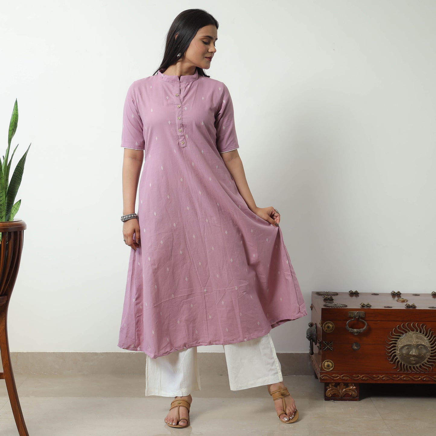jacquard kurta