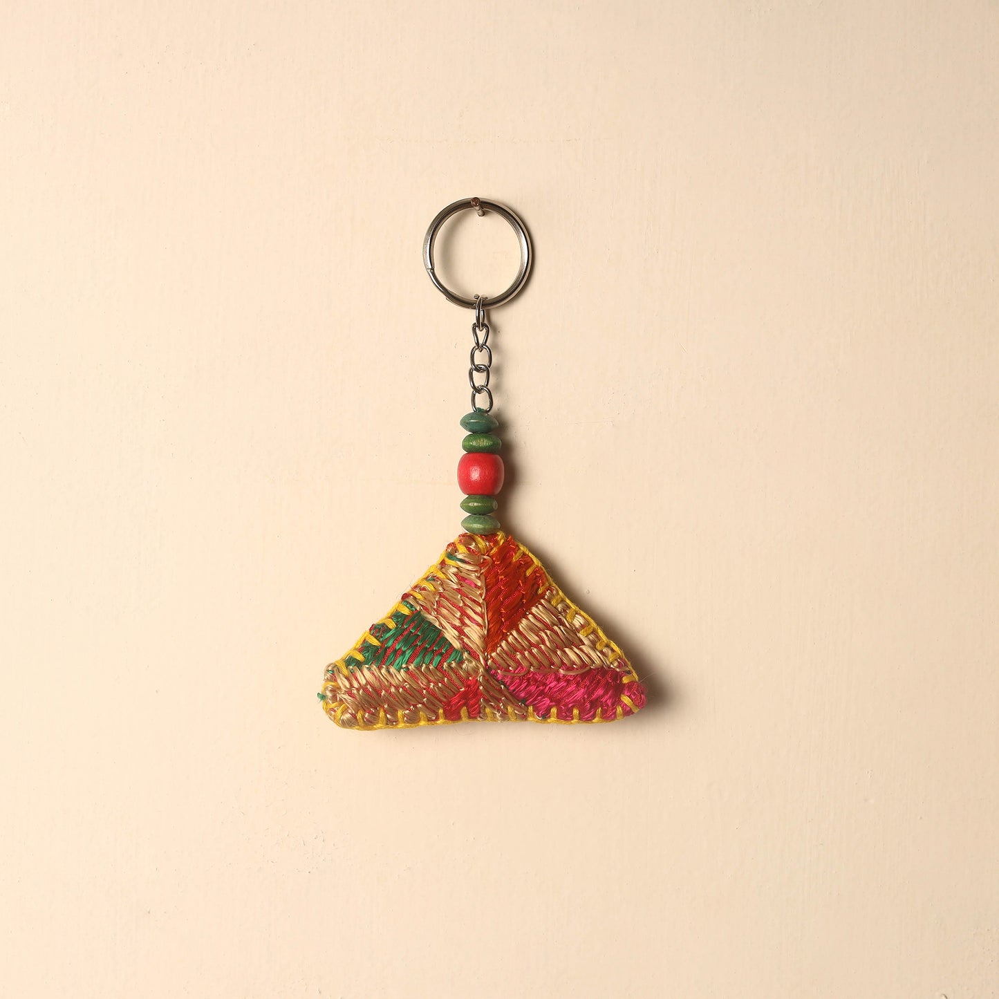 Handcrafted Phulkari Embroidered Keychain 12