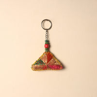 Handcrafted Phulkari Embroidered Keychain 12