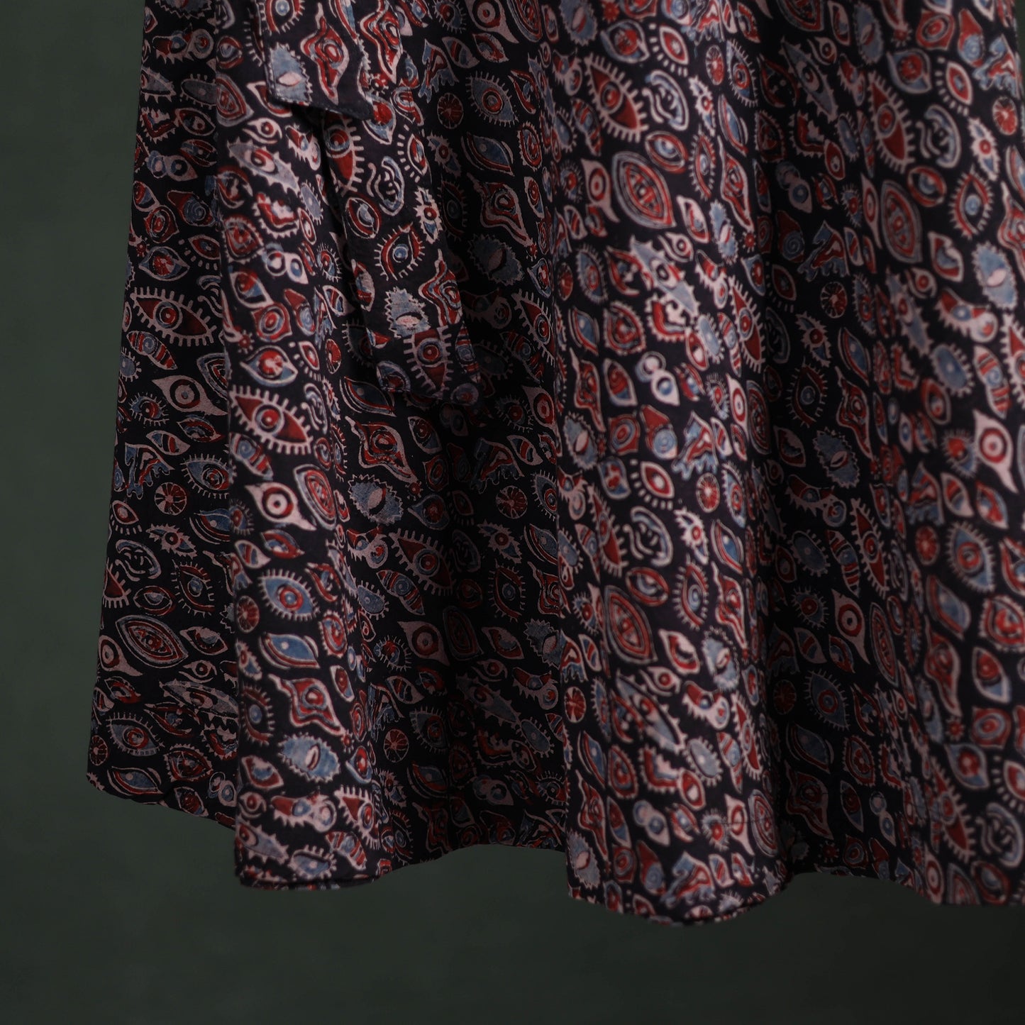Ajrakh Hand Block Print Cotton Wrap Around Skirt 26