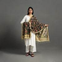 Mangalagiri Cotton Handpainted Pen Work Kalamkari Dupatta 07