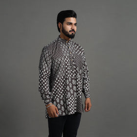 Buy Kantha Stitch Cotton Short Jaipur Kurta for Men