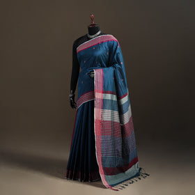 Star Flower Buti Jacquard Pure Handloom Cotton Saree 12