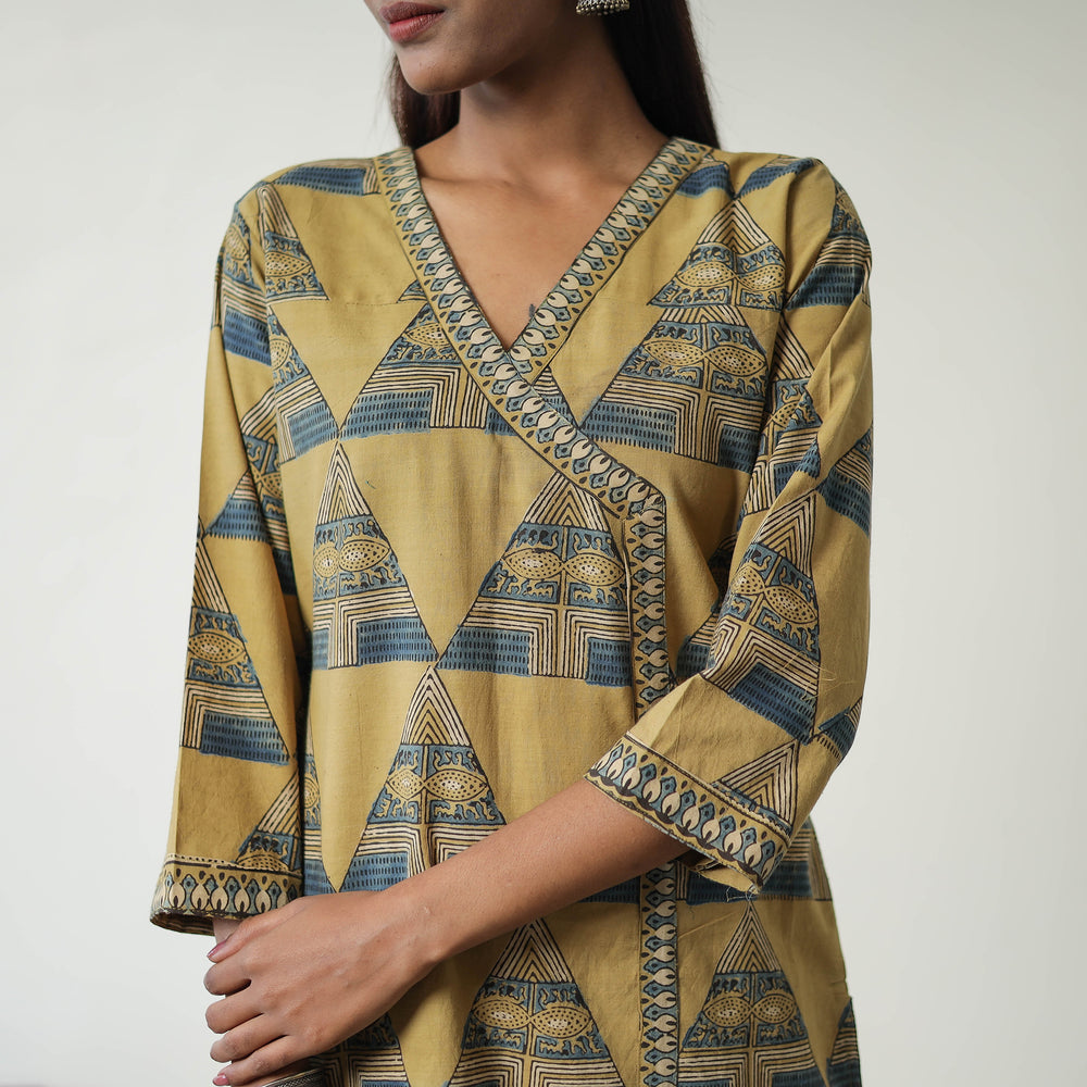 Block Printed Cotton Straight Ajrakh Kurta 35