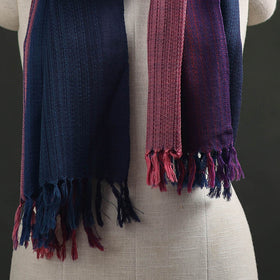 Multicolor - Double Shade Kumaun Handwoven Pure Merino Wool Stole 139