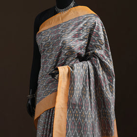 Pochampally Ikat Weave Mercerised Cotton Saree 06