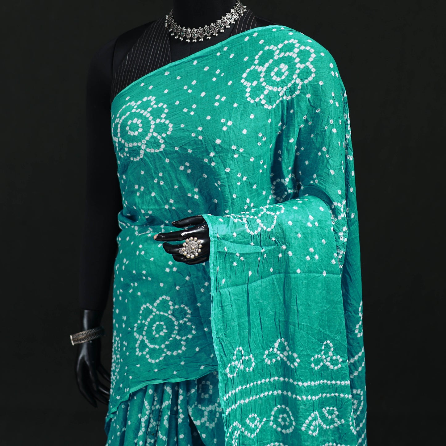 Kutch Bandhani Tie-Dye Cotton Saree 59
